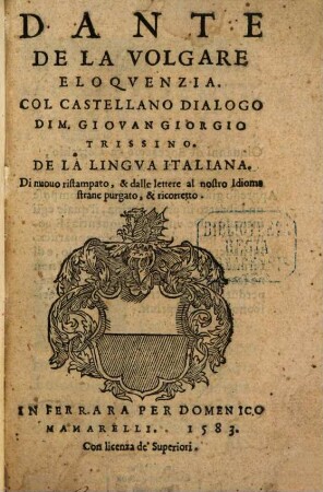 De la volgare eloquenzia
