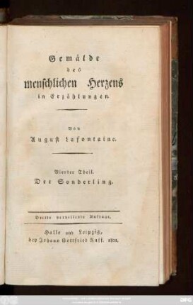 Theil 4 = Theil 3: Gemälde des menschlichen Herzens