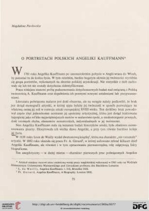 13: O portretach polskich Angeliki Kauffmann