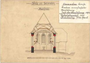 Dolmetsch, Heinrich; Heumaden; Ev. Pfarrkirche, Restaurierung - Querschnitt
