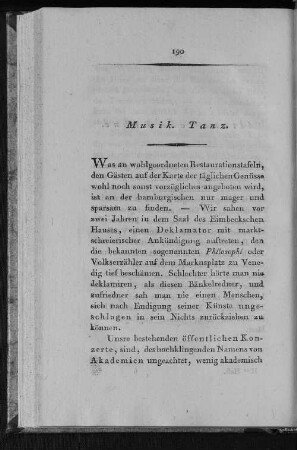 Musik. Tanz.