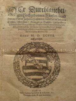 Hofgerichtsordnung für das Herzogtum Sachsen-Coburg