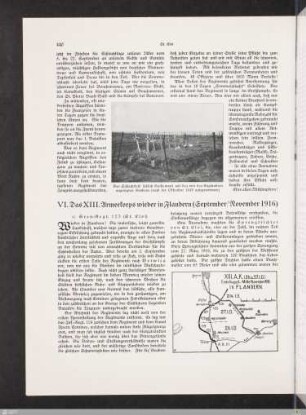VI. Das XIII. Armeekorps wieder in Flandern (September/November 1916)