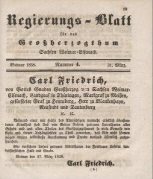 Nr. 4 : 31. März 1838