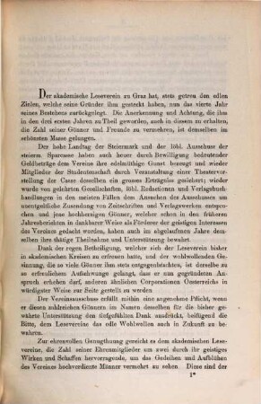 Jahresbericht des Akademischen Lese-Vereines in Graz. 4. 1871