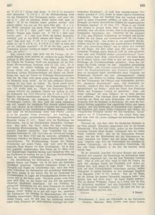 488-492 [Rezension] Freudenthal, Jakob, Spinoza