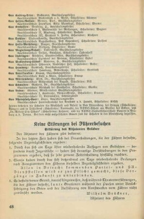 Keine Störungen bei Führerbesuchen