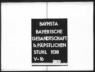 Schriftwechsel mit Graf von Königsfeld