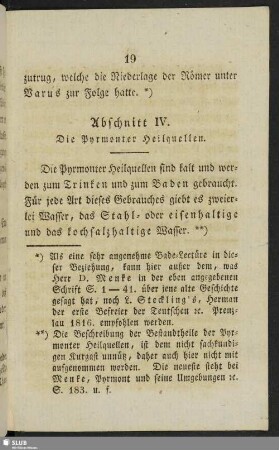 Abschnitt IV. Die Pyrmonter Heilquellen