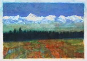 Blick auf Gebirge