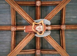 Frankreich. Bretagne. Morbihan. Chapelle Saint Fiacre. 15 Jahrhundert. Deckenkonstruktion