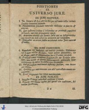 Positiones Ex Universo Jure.