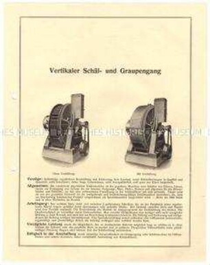 Vertikaler Schäl- und Graupengang