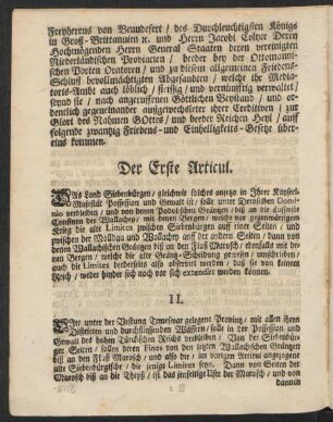 Der Erste Articul. - XX.