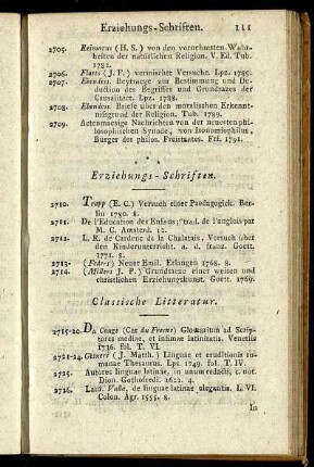 Classische Litteratur.