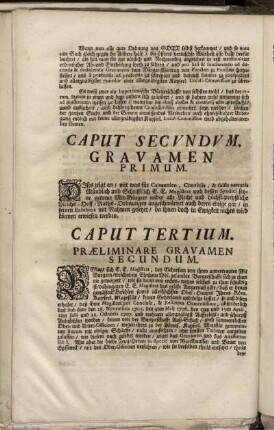 Caput Secundum. Gravamen Primum