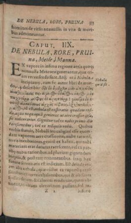 Caput. IIX. De Nebula, Rore, Pruina, Meile, Manna.