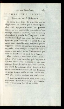 Chapitre XXXIII. Remarque sur le Baffometus.