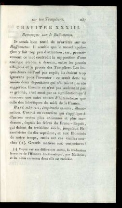 Chapitre XXXIII. Remarque sur le Baffometus.
