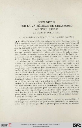 1: Deux notes sur la cathédrale de Strasbourg au XVIIIe siècle