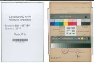 Entnazifizierung Fritz Gertz , geb. 15.04.1893 (Postangestellter)