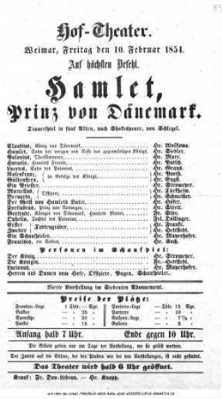 Hamlet, Prinz von Dänemark