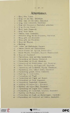 Altertümer (Nr. 1-187)