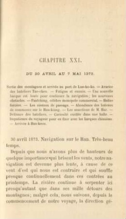 Chapitre XXI. Du 30 avril au 7 mai 1373 [1873]