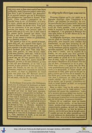 Le télégraphe électrique sous-marin.