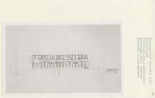 Krankenhaus, Berlin-Tiergarten (Diplomarbeit bei Kurt Dübbers): Kinderstation, Grundriss 9. Obergeschoss 1:200