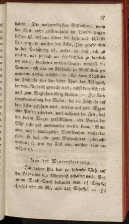Von der Winterfütterung