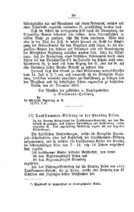 Taubstummen-Bildung in der Provinz Posen : [IV. Elementarschulwesen],