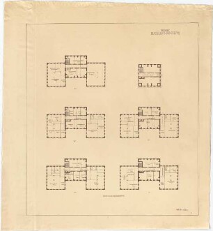 Billing, Hermann; Bochum (Nordrhein-Westfalen); Rathaus - Hochhausgeschosse (Grundrisse)