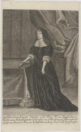 Bildnis von Magdalena, Fürstin zu Anhalt-Zerbst