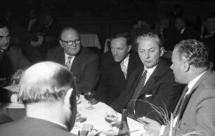 Lörrach: Hotel Hirschen; Landesregierung in Lörrach; Empfang der Landesregierung im Hotel Hirschen; Kiesinger, Steinert