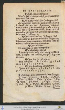 De Orthographia