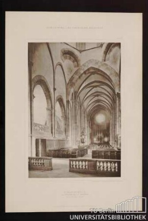 Strassburg i. E. Stiftskirche St. Thomas Innenansicht gegen Westen