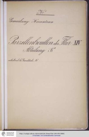 No. 26 Gemarkung Heusenstamm, Flur XIV, Abteilung BII