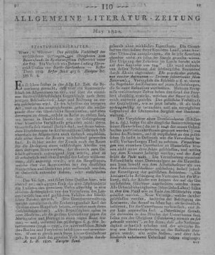 1820: Allgemeine Literatur-Zeitung