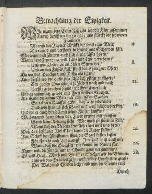 Betrachtung der Ewigkeit.