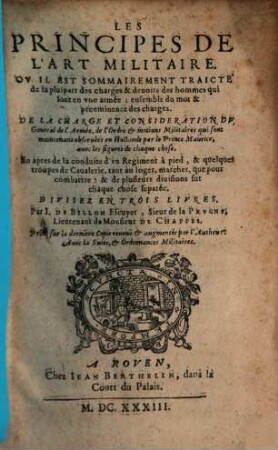 Les Principes de l'Art militaire