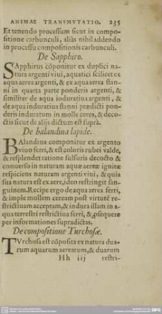 De balandina lapide.-Alia compositio margaritarum.