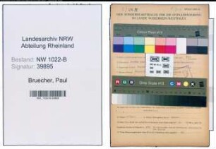 Entnazifizierung Paul Bruecher , geb. 28.03.1910 (Kaufmaennischer Angestellter)