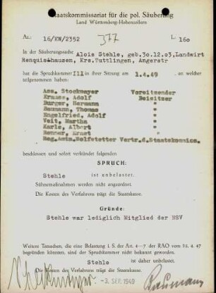 Stehle, Alois