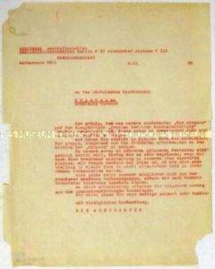 Briefwechsel zwischen der Künstlervereinigung "Die Abstrakten" und dem Sächsischen Kunstverein zu einem Ausstellungsvorhaben - Sachkonvolut