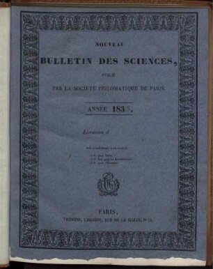 1833: Bulletin