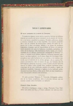 El tercer centenario de la muerte de Cervantes