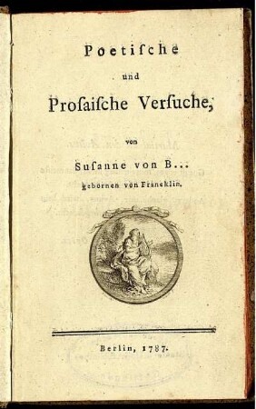 Poetische und prosaische Versuche