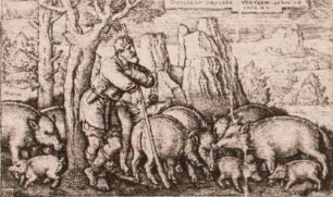 Der verlorene Sohn hütet die Schweine