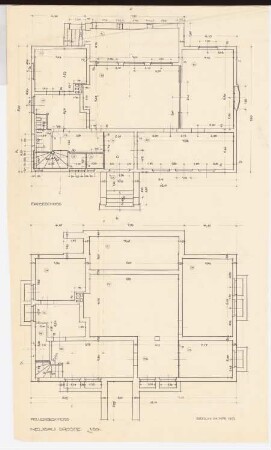 Wohnhaus Droste, Berlin-Zehlendorf: Grundriss KG und EG 1:50